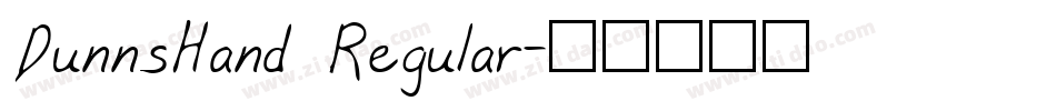 DunnsHand Regular字体转换